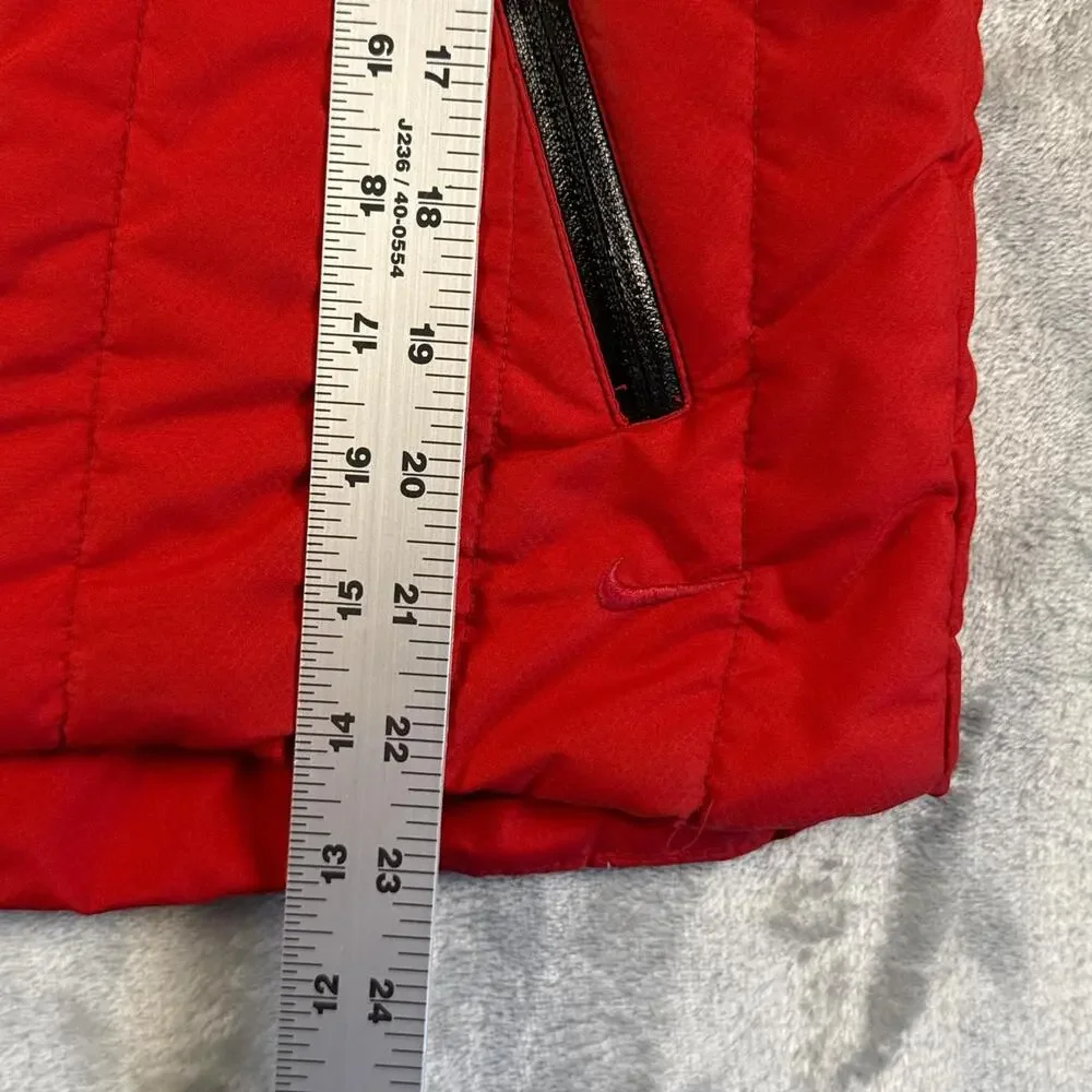 Vintage y2k Nike Red womens Lightweight Puffer Vest Size Medium